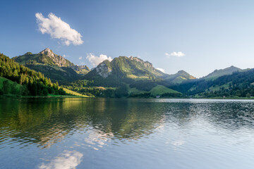 Lac noir, Planfayon, canton de Fribourg, Suisse