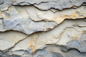 Close-up of layered rock formation. Perfect for backgrounds, textures, and designs.