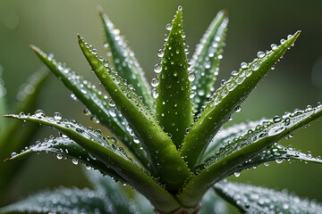 Fototapeta premium Water drops on a grass