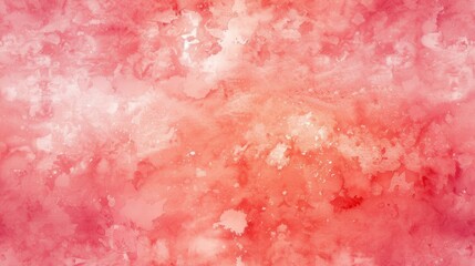 Fototapeta premium A soft, abstract watercolor background featuring a blend of pink and white hues, with subtle white speckles and blotches throughout the composition. The texture of the watercolor creates a delicate, e