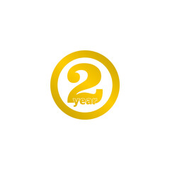 Two year warranty icon isolated on transparent background