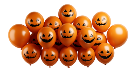 Halloween theme balloon isolated on transparent background.