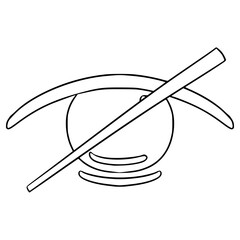 hide illustration hand drawn outline vector