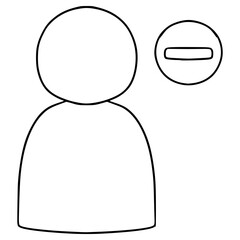 unfriend illustration hand drawn outline vector