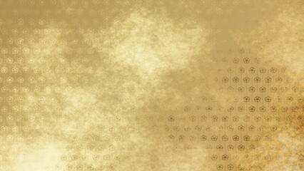 金色の和柄模様・背景