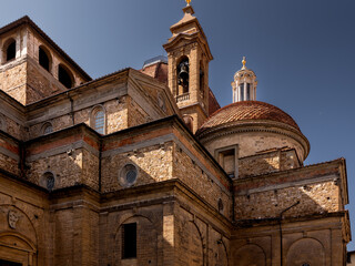 Renaissance architecture of Basilica di San Lorenzo against clear sky on sunny day, Florence, Italy