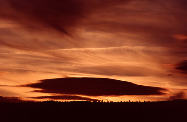 sunset in the desert