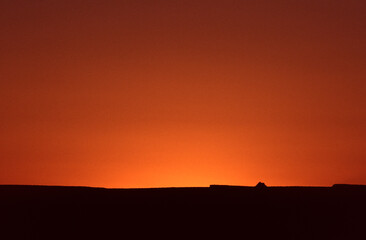 sunset in the desert