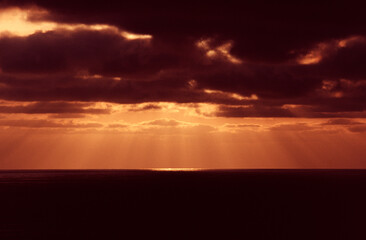 sunset over the ocean