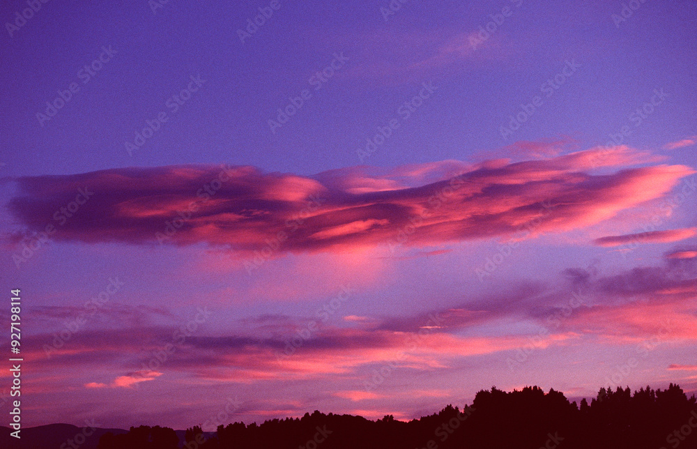 Poster sunset in the clouds