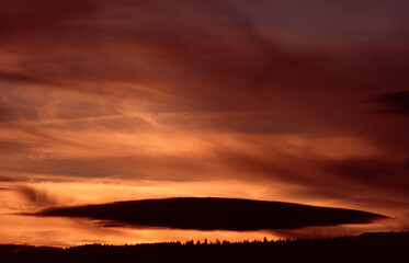 sunset over the mountains