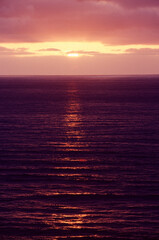 sunset over the sea