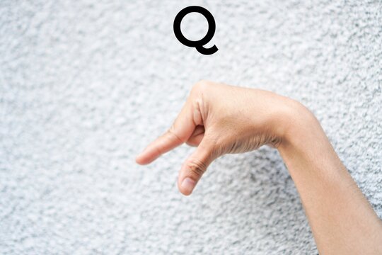 Sign language the alphabet, American Sign Language ASL. Finger spelling the alphabet.