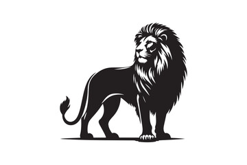 Obraz premium Lion silhouette vector illustration