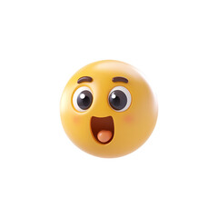 3d happy emoji icon. Realistic 3d high quality isolated render