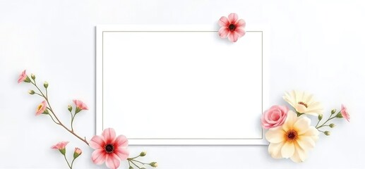 wedding invitation mockup a blank template suitable for design or product placement featuring a blank card against a neutral backdrop