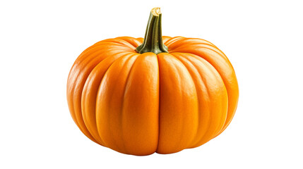 Single mini pumpkin isolated on transparent background.
