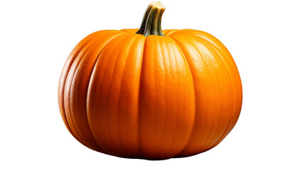 Single mini pumpkin isolated on transparent background.