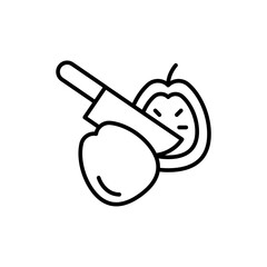 Guava outline icons, minimalist vector illustration ,simple transparent graphic element .Isolated on white background