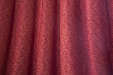 red curtain background.