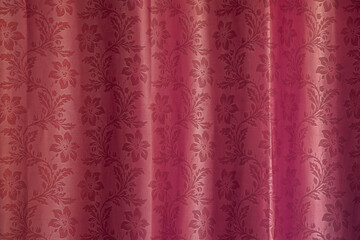 red curtain background.
