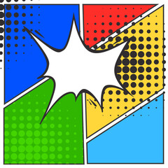 Obraz premium Blank comic books speech bubbles. Black and white speech balloons with halftone pattern shadows, Vector illustration