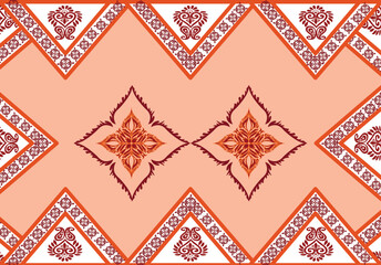 Damask wallpaper in triangle shape with a perfect mix of colors