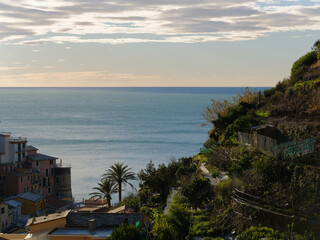 Beautiful view of Manarola in the Cinque Terre