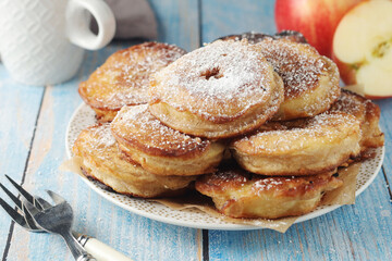 German traditional dessert dish Apfelkuehle