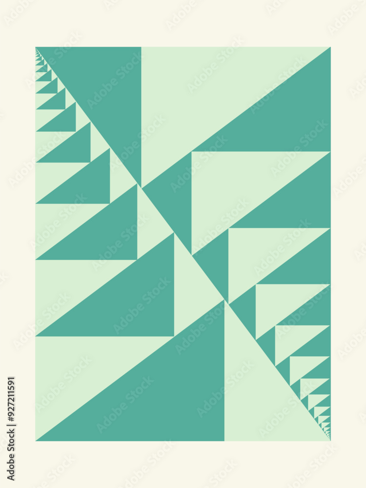 Fototapete abstract geometric artwork design with simple shapes and figures. vertical pattern graphics with geo