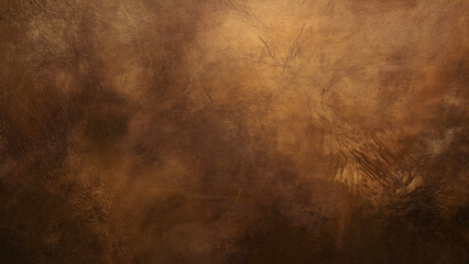 Aged brown genuine leather texture with a rich, weathered appearance, offering a vintage and rustic aesthetic, selective focus

