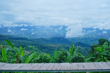 landscape with mountains and sky