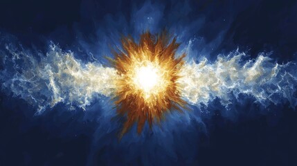 Cosmic Explosion - A Glowing Burst of Energy