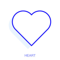 Symbol of a heart. Vector illustration