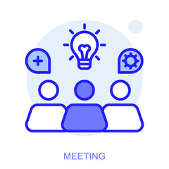 Symbol of a meeting. Vector illustration