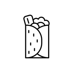 Kebab outline icons, minimalist vector illustration ,simple transparent graphic element .Isolated on white background