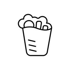 Kebab outline icons, minimalist vector illustration ,simple transparent graphic element .Isolated on white background