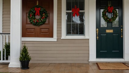 Fototapeta premium Christmas front door