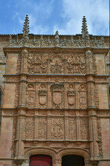 Obraz premium The facade of a historic building in the Spanish city of Salamanca.