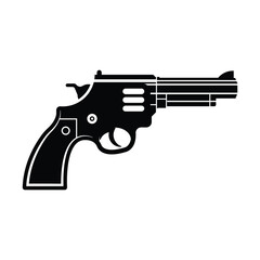 silhouette guns icon vector, black gun silhouette