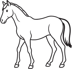 Horse Icon Vector illustration Outline 