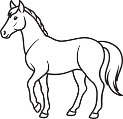 Horse Icon Vector illustration Outline 