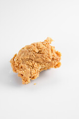 crispy fried chicken thigh with isolated background