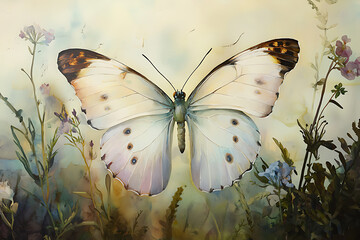 Impressionist Butterfly in Bloom