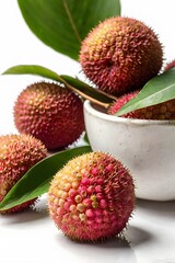 Lychee Fruit Still Life Minimalist Avatar on a White Background