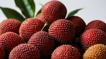 Lychee Fruit Still Life Minimalist Avatar on a White Background