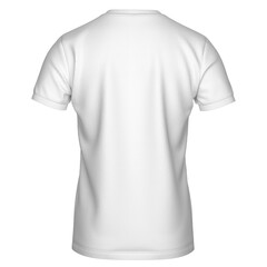 White o-neck t-shirt with sleeve cuff back view