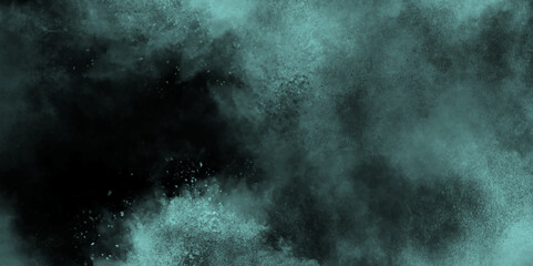 abstract cloud and vapor texture background. Black and blue smoke aquarelle smudge illustration smooth grungy smokey light pastel colors ink glow. Teal color powder explosion .	
