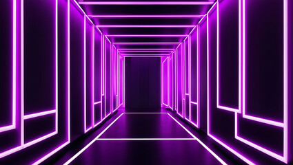 3d render, abstract minimal neon background, pink blue neon lines going up, glowing in ultraviolet spectrum Cyber space. Laser show Futuristic wallpaper