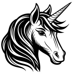 unicorn head head silhouette